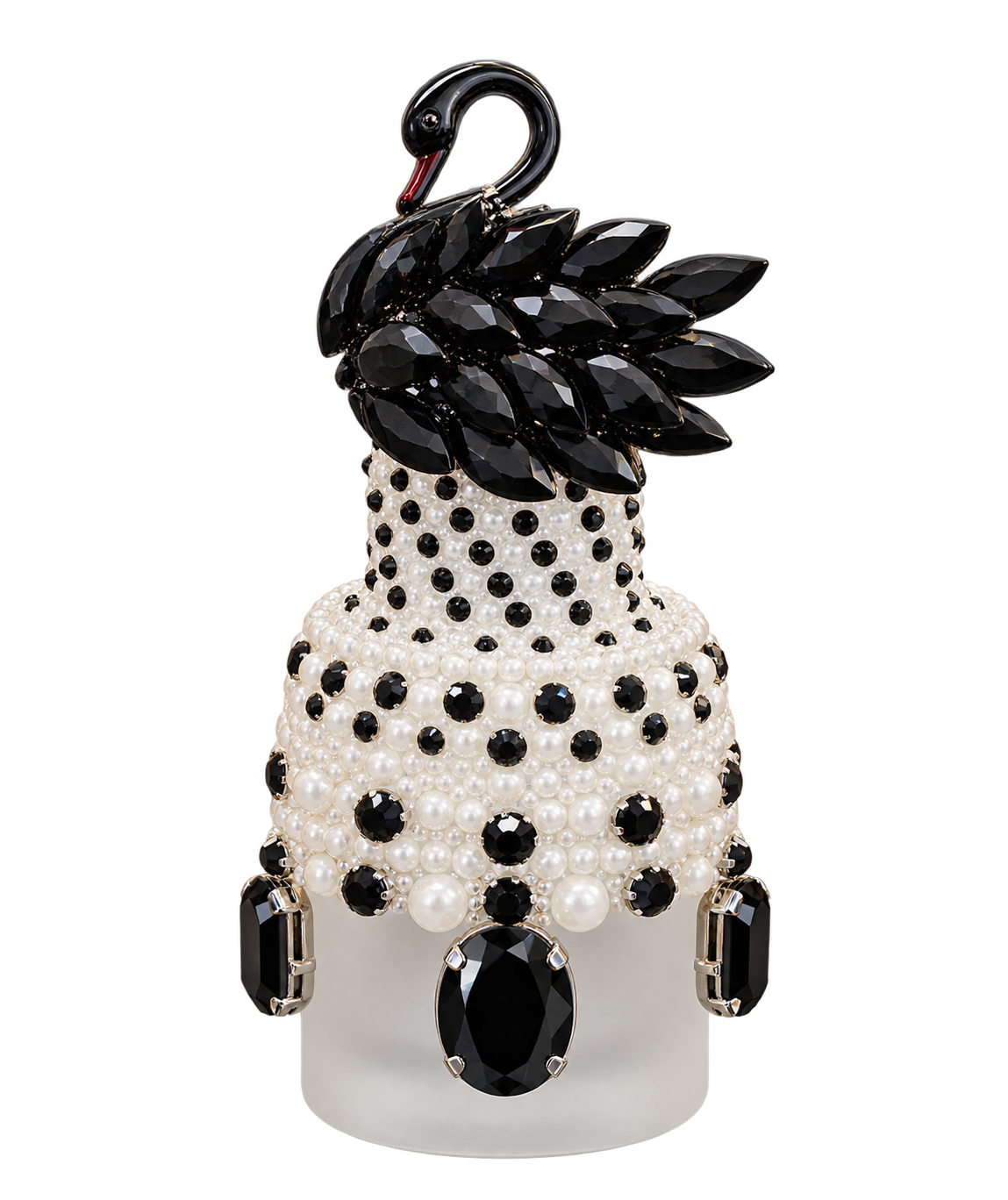 Black Swan decorated full size perfume bottle